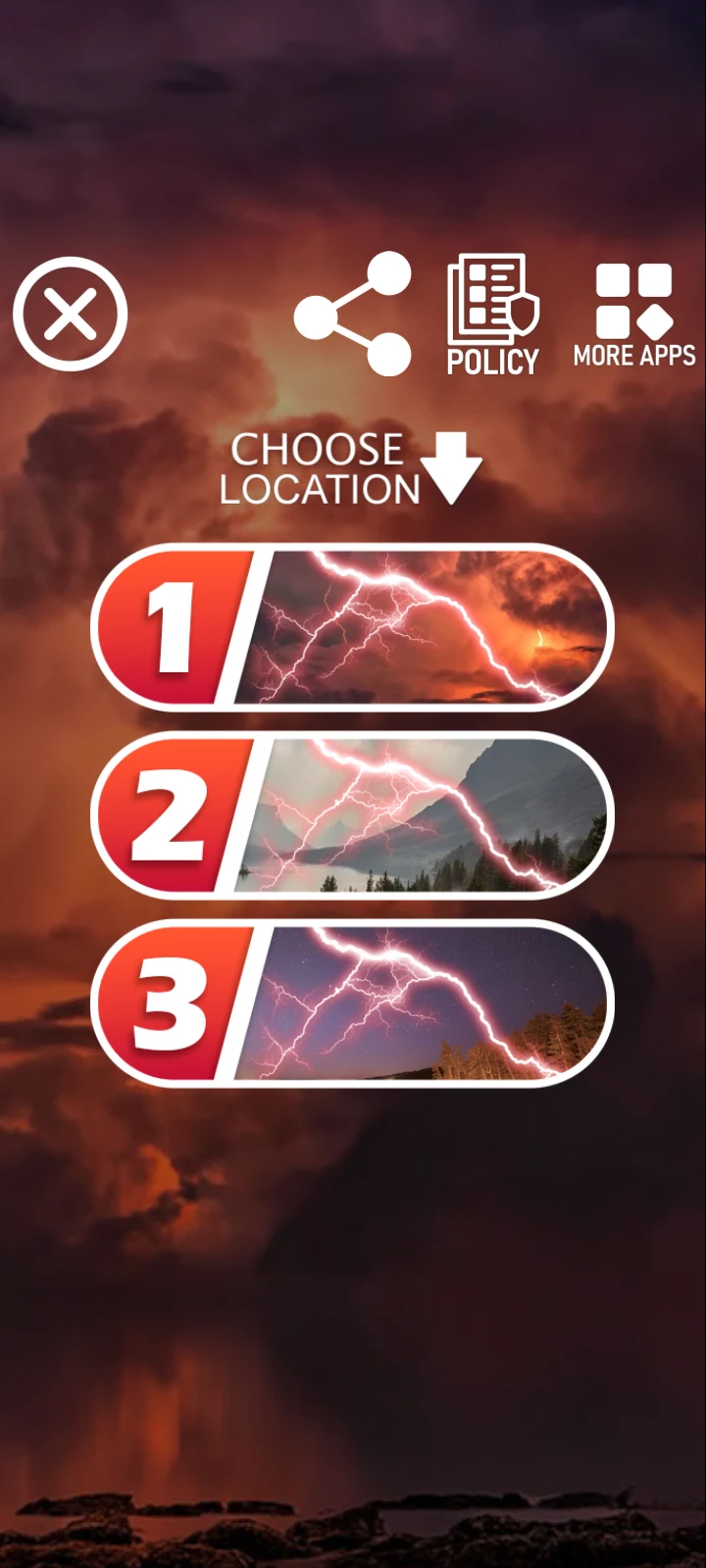 Lightning and Rain Simulator screenshot